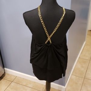Tank top black w/ chain 3x